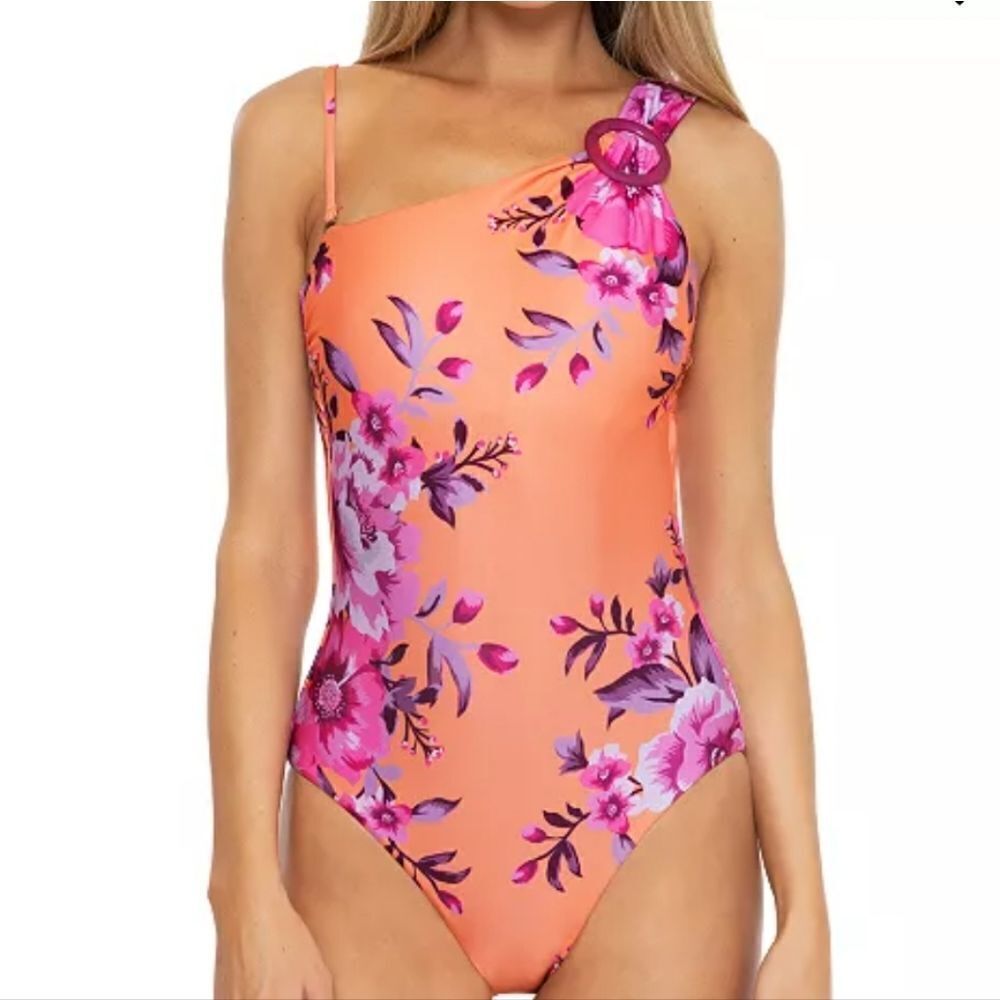 Becca Virtue In Full Bloom Arabella Floral Print One Shoulder One Piece …